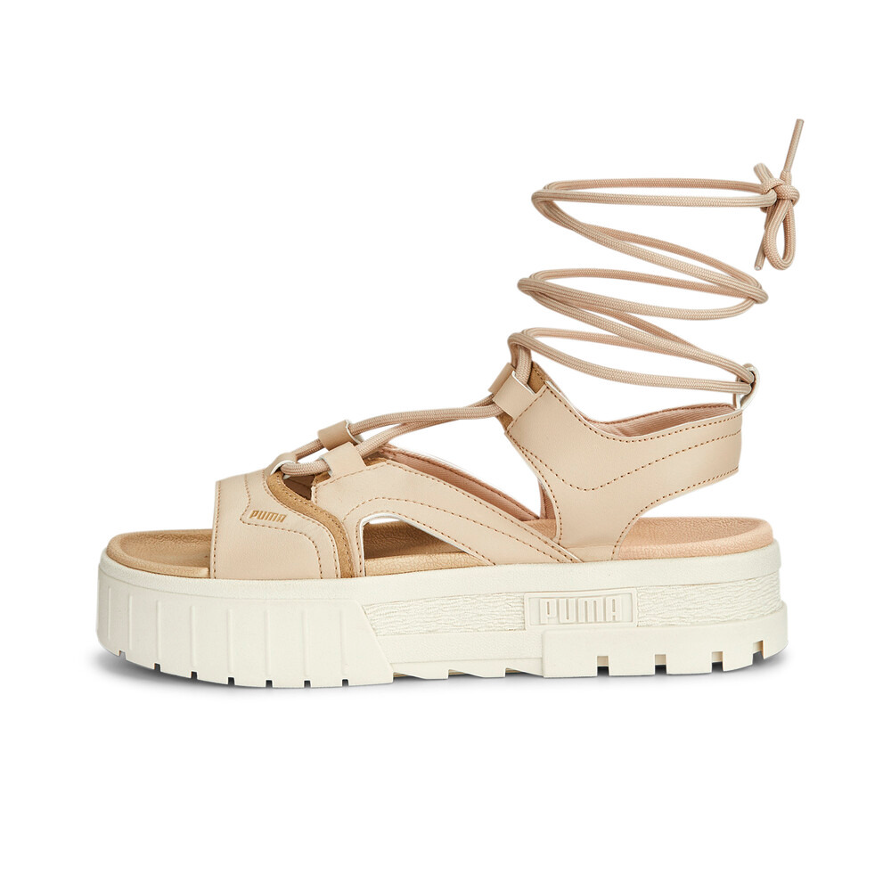 Puma 拖鞋 Mayze Stack Injex Wns 女鞋 白 米白 厚底 增高 舒適 38945405 歷史價格詳細信息