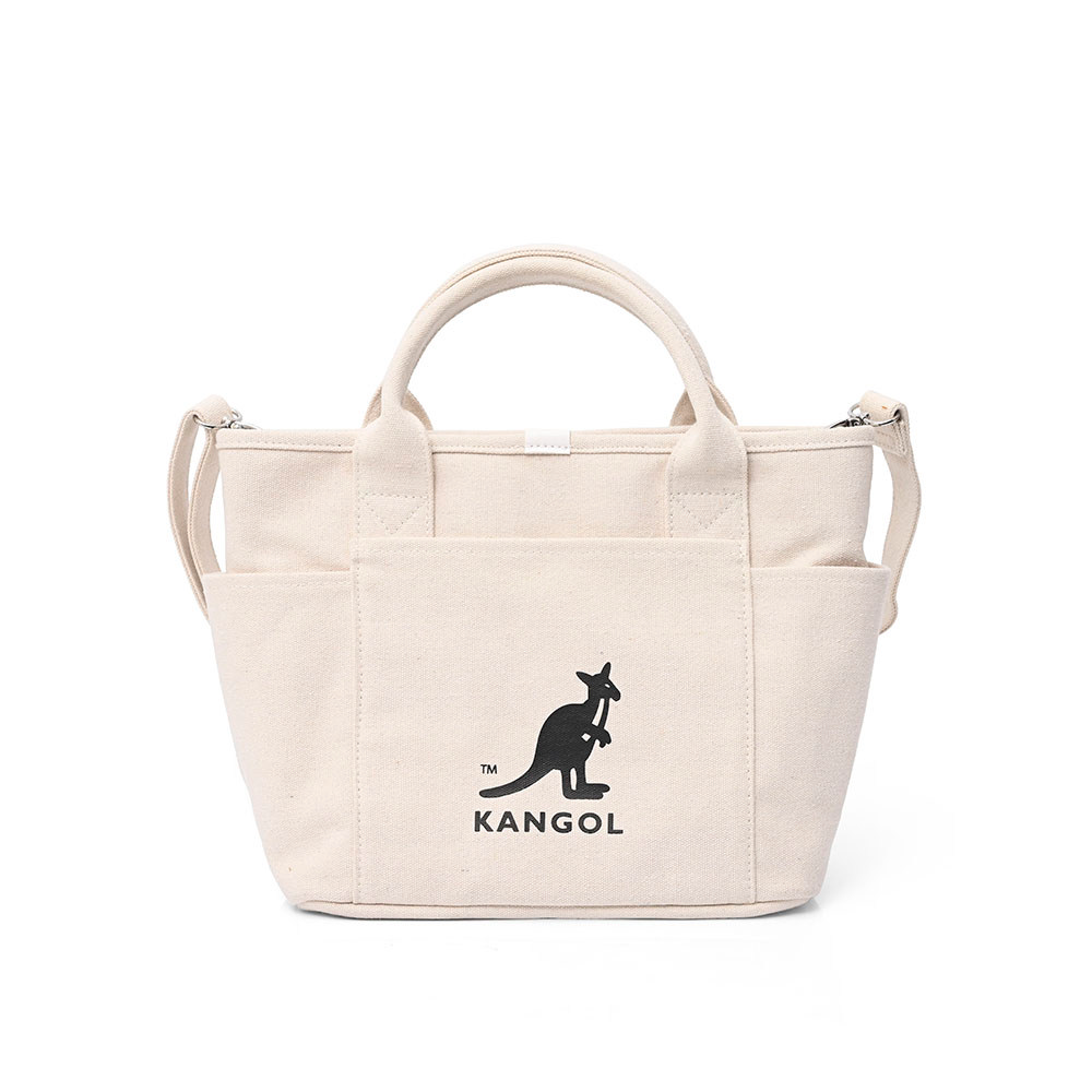 KANGOL 側背包 米白 / 深藍 撞色LOGO 織帶 隨身包 63551704- 歷史價格詳細信息