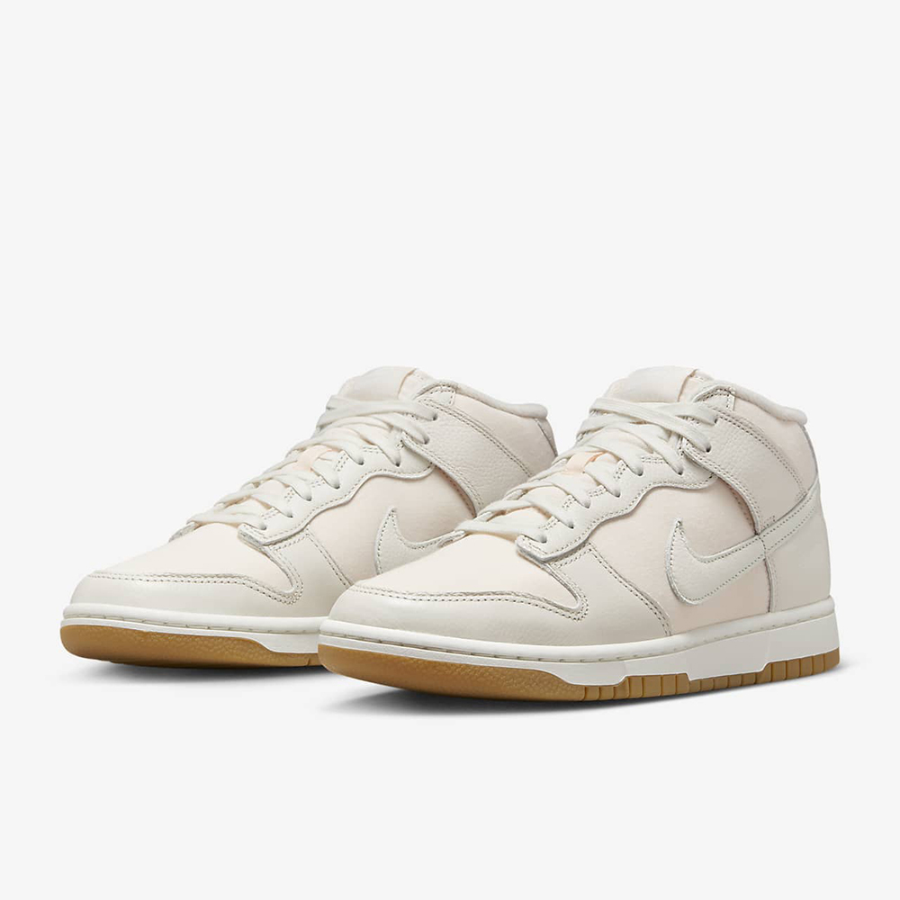 Nike 耐吉 休閒鞋 Dunk Mid 男鞋 米白 奶油 中筒 帆布 皮革 DZ2533-100 歷史價格詳細信息