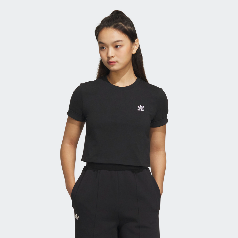 【ADIDAS】ADC CROP TOP W1 短袖上衣 短版上衣 女 白色-IP1794 歷史價格詳細信息
