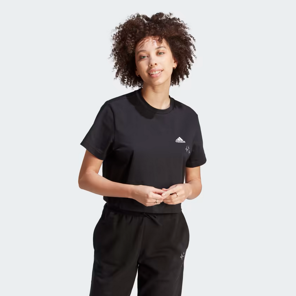 ADIDAS 運動短袖上衣 W DOODLE T 女 IJ7314 米白 現貨 歷史價格詳細信息
