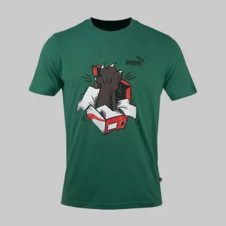 【PUMA】短袖 上衣 T恤 運動 休閒 男 流行系列Downtown Logo T 綠色 歐規(53824884) 歷史價格詳細信息