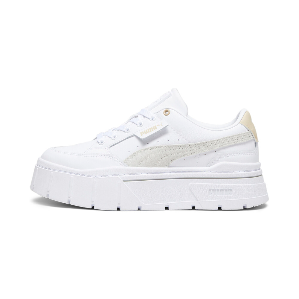 Puma Mayze 白色  厚底 增高 柔軟中底 休閒 拖鞋 女款 H5895【新竹皇家38945405】 歷史價格詳細信息