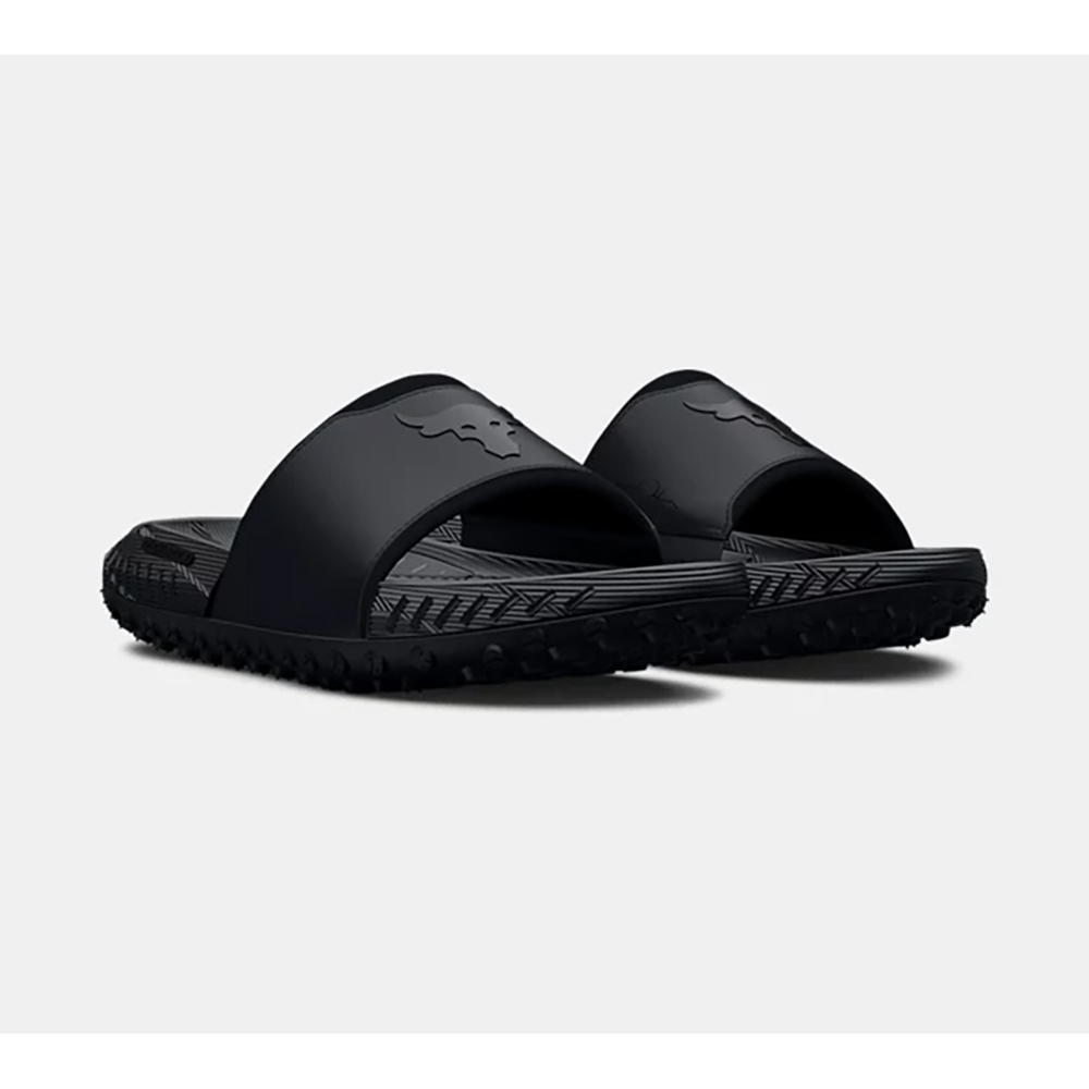 Under Armour 拖鞋 Rock 3 巨石強森 牛頭 深藍 金 男鞋 UA 【ACS】 3026034400 歷史價格詳細信息