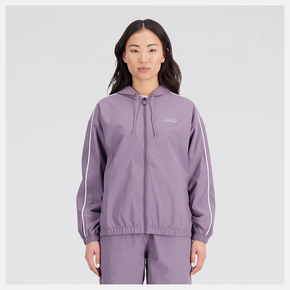 NEW BALANCE 外套 NB 紫色 白線 輕薄 風衣外套 女 WJ33502SHW 歷史價格詳細信息