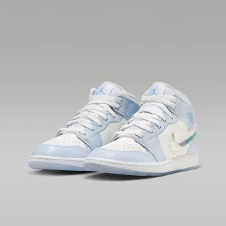 Nike 耐吉 Air Jordan 1 Mid SE GS 大童 女鞋 米白 灰 絨布 Velvet Toe FB9899-100 歷史價格詳細信息