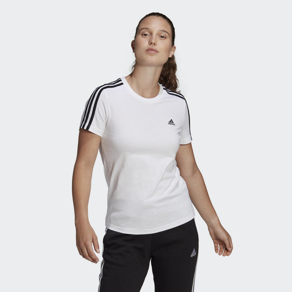 adidas 愛迪達 短袖 Essential Tee 女款 粉紫 短版 寬鬆 三葉草 短t IY7333 歷史價格詳細信息