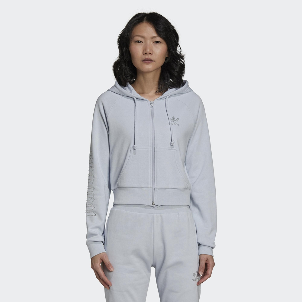 ADIDAS CROPPED TT 女休閒外套 HF6765 灰藍 歷史價格詳細信息