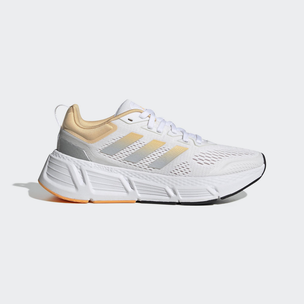 adidas 慢跑鞋 Questar 女鞋 黑 白 Bounce 緩震 運動鞋 愛迪達 GX7162 歷史價格詳細信息