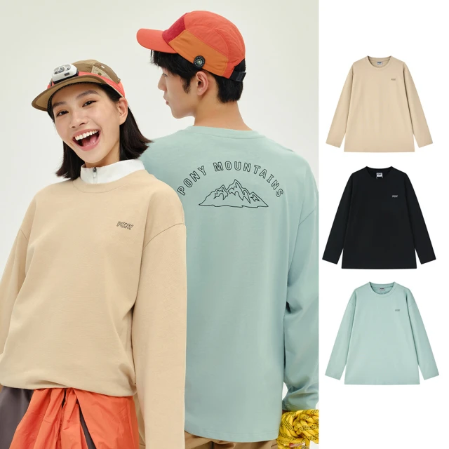 PONY 長袖素色大學帽T-男女款-藍/粉/黃 歷史價格詳細信息