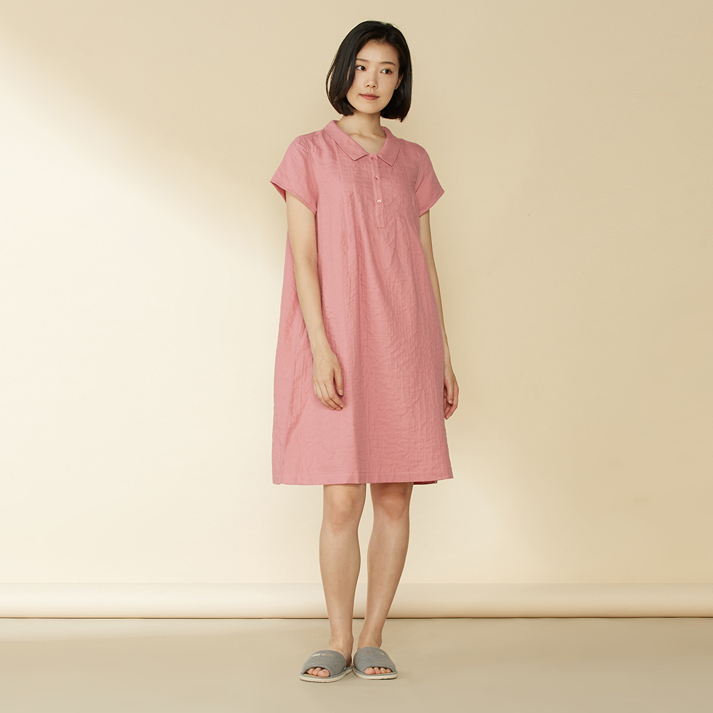 【YVONNE 以旺傢飾】以旺娃娃圓領滾邊短袖洋裝(暗灰) 歷史價格詳細信息