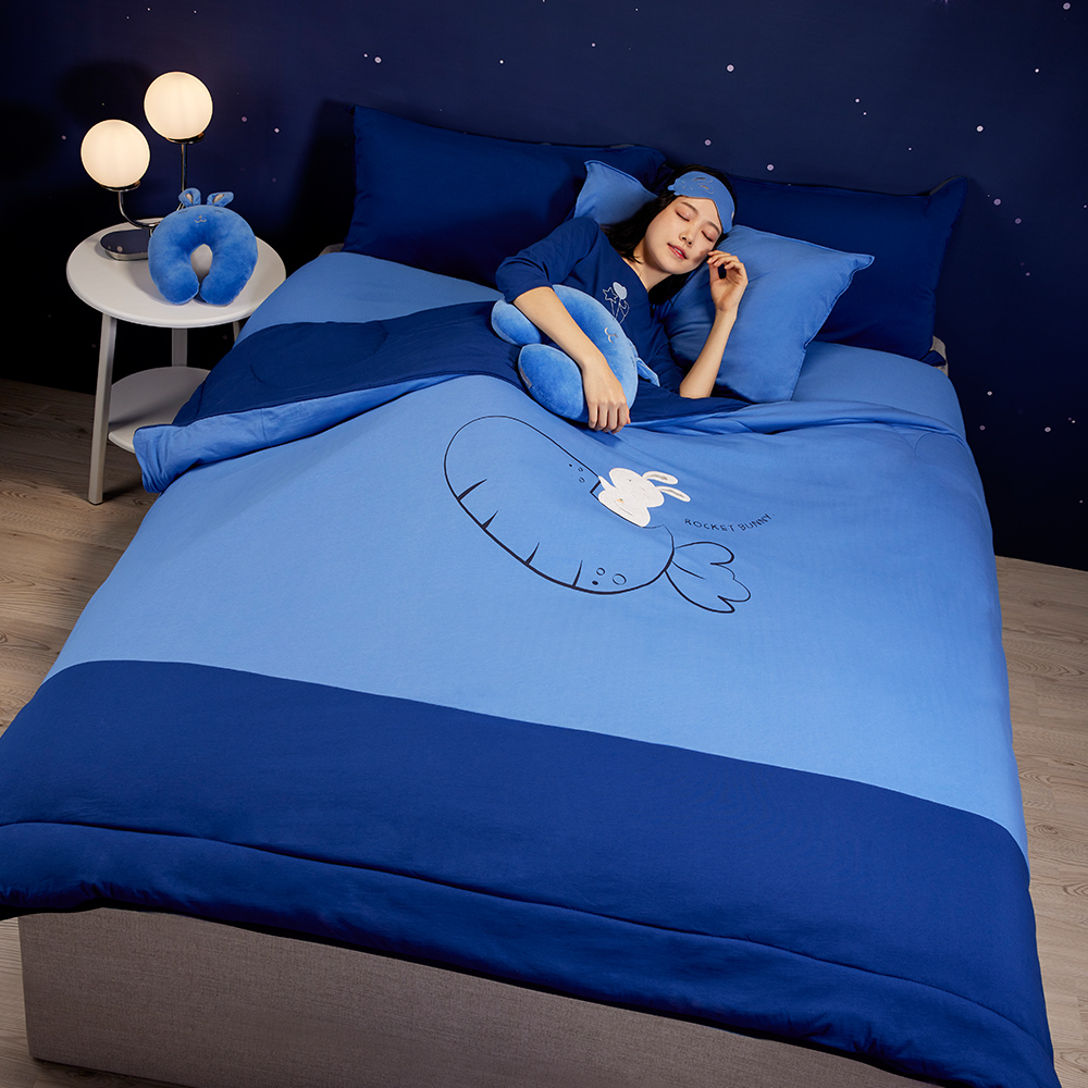 【YVONNE 以旺傢飾】寶石緹花直筒長褲(春日藍M) 歷史價格詳細信息