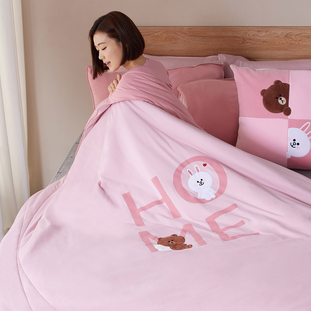 【YVONNE 以旺傢飾】熊大兔兔方形抱枕_30x45公分 紳士藍(LINE FRIENDS) 歷史價格詳細信息