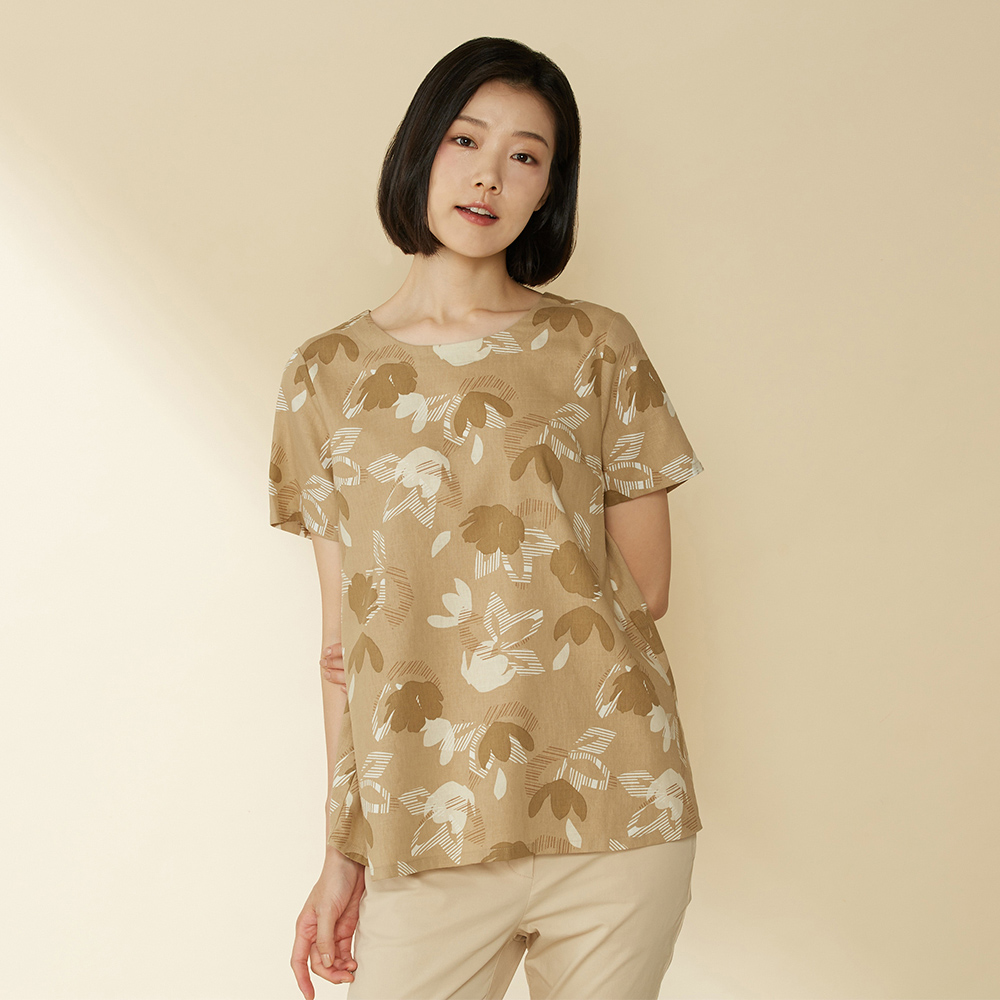 【YVONNE 以旺傢飾】剪影印花短袖洋裝(勿忘草藍) 歷史價格詳細信息