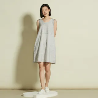 【YVONNE 以旺傢飾】細條紋印花半開襟七分袖洋裝(岩石灰) 歷史價格詳細信息