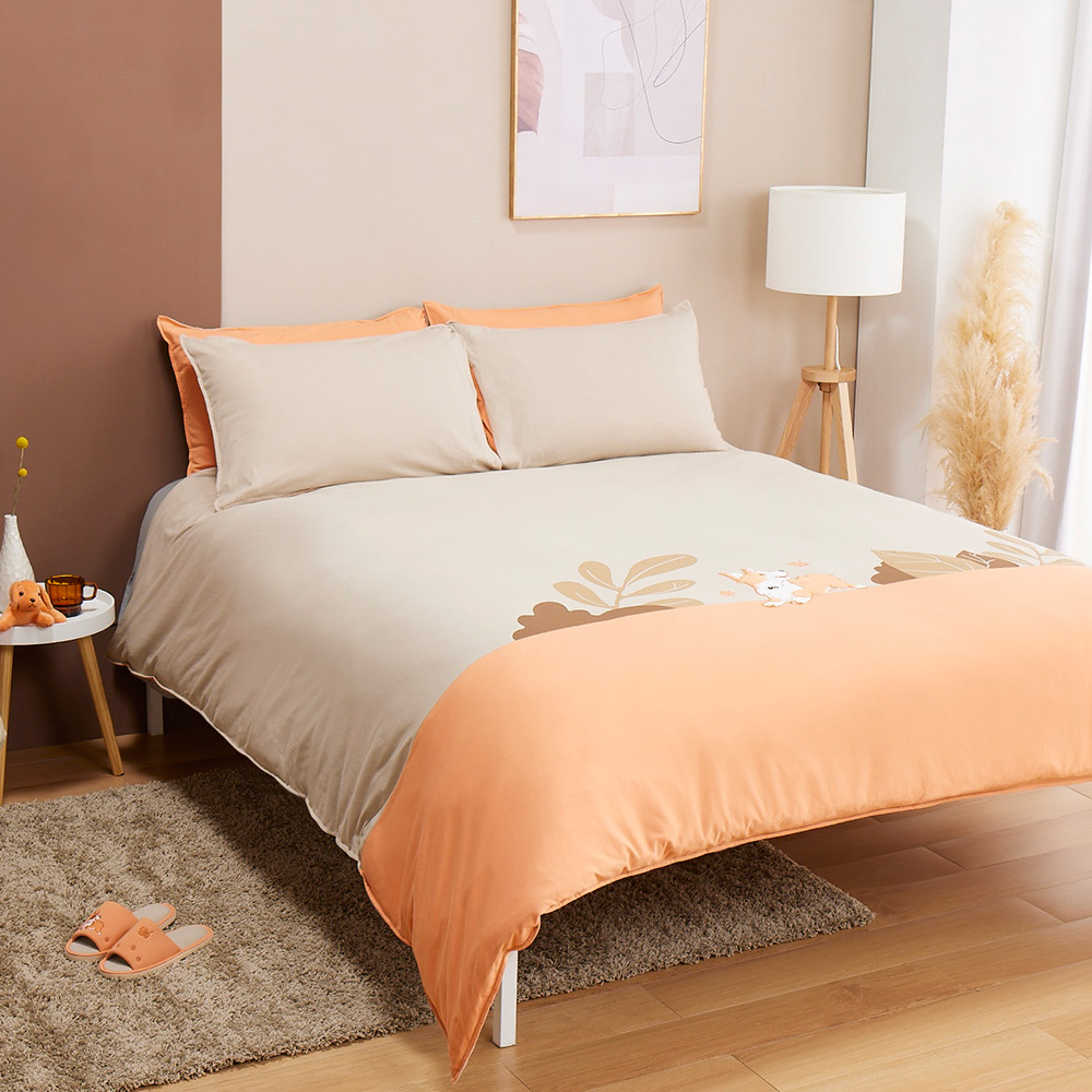 【YVONNE 以旺傢飾】100%美國純棉被套+枕套組-直條紋 冰灰藍(加大) 歷史價格詳細信息