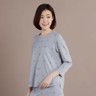 【YVONNE 以旺傢飾】柯基印花半開襟七分袖上衣(暖陽橘) 歷史價格詳細信息