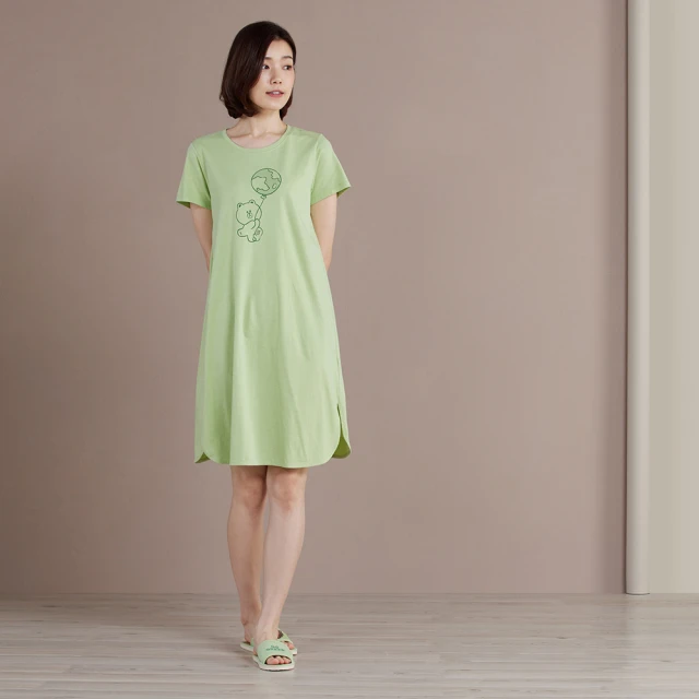 【YVONNE 以旺傢飾】熊大印花短袖洋裝-迷霧灰(LINE FRIENDS) 歷史價格詳細信息