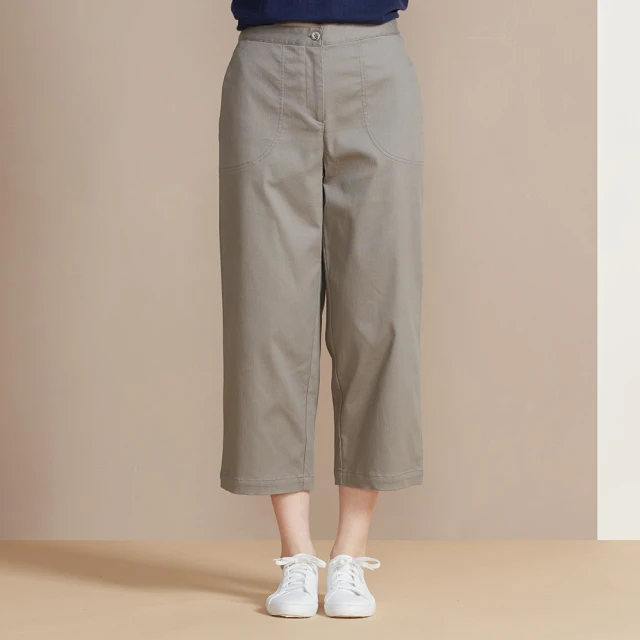 【YVONNE 以旺傢飾】直條紋提花拼接長褲(岩石灰) 歷史價格詳細信息