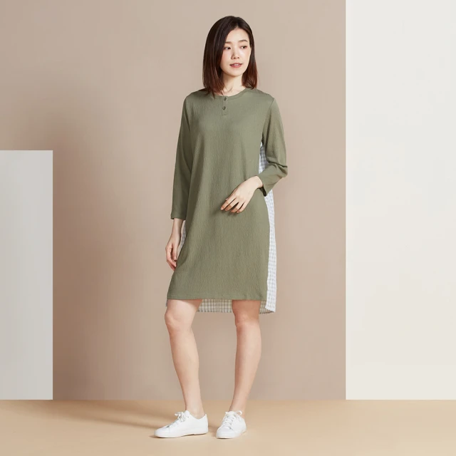 【YVONNE 以旺傢飾】拼接長袖上衣(岩石灰) 歷史價格詳細信息