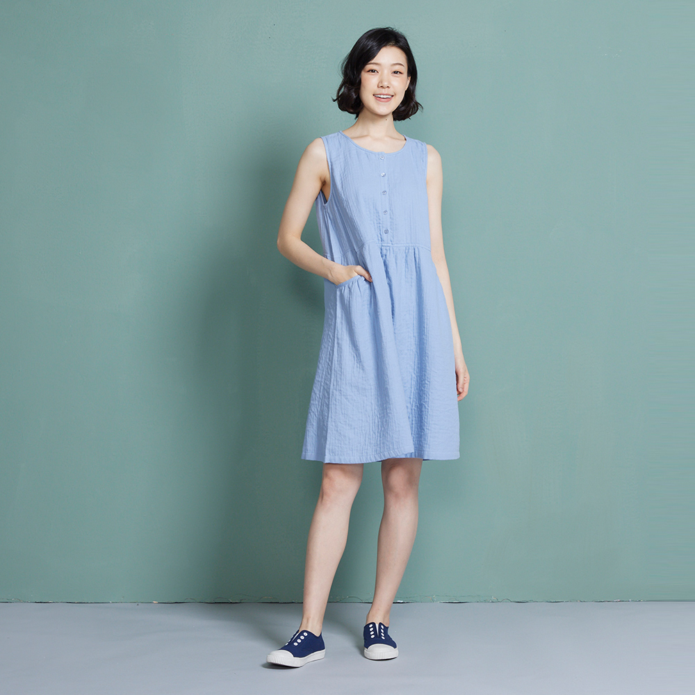 【YVONNE 以旺傢飾】雙層紗開襟七分袖洋裝(淺藍綠) 歷史價格詳細信息