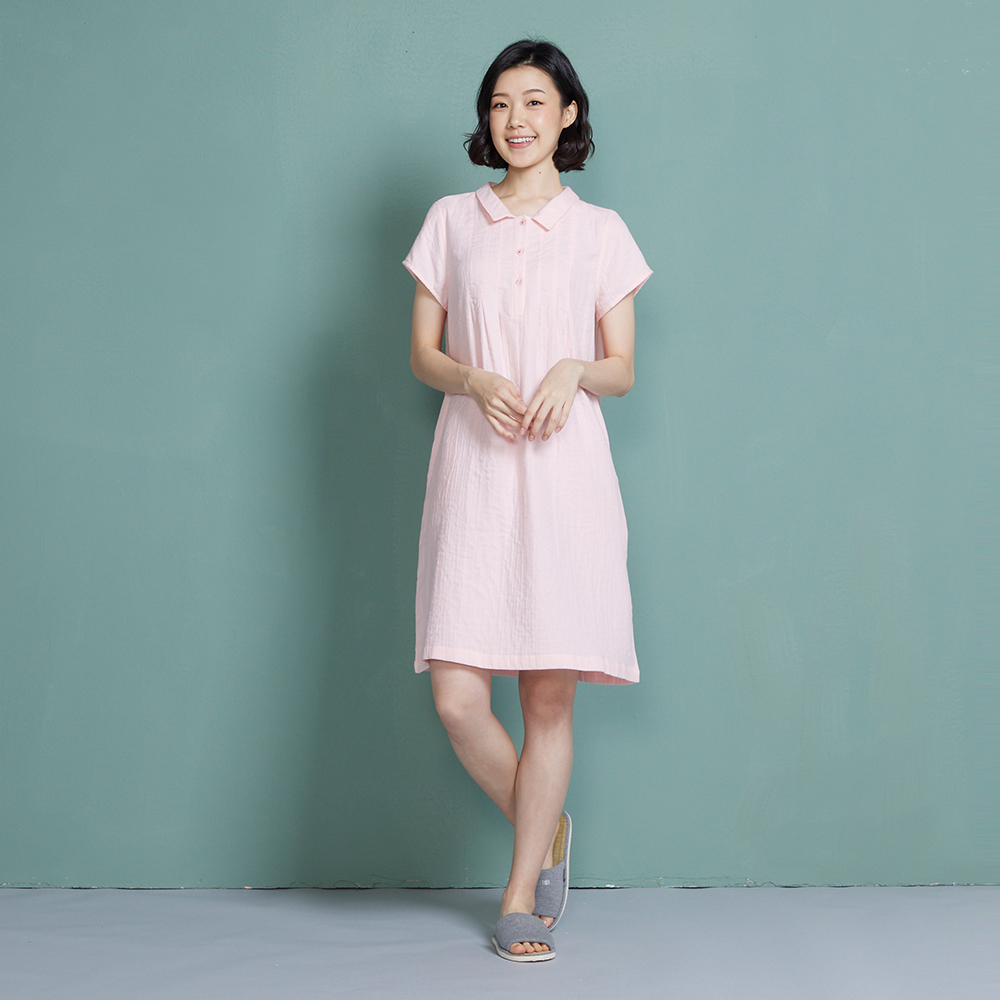 【YVONNE 以旺傢飾】以旺娃娃圓領滾邊短袖洋裝(暗灰) 歷史價格詳細信息