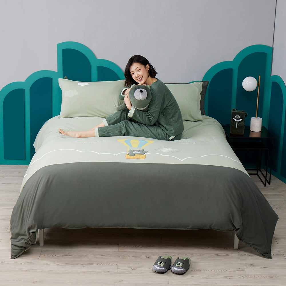 【YVONNE 以旺傢飾】100%美國純棉被套+枕套組-直條紋 冰灰藍(加大) 歷史價格詳細信息