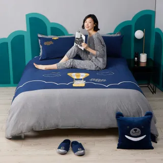 【Yvonne Collection】100%美國純棉素面枕套-雙色拼接 丈青藍(1入) 歷史價格詳細信息