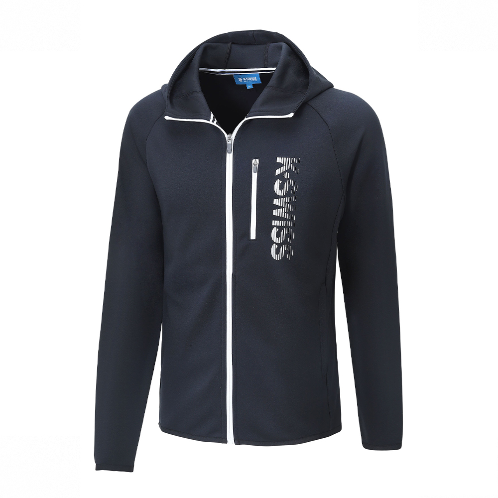 K-SWISS PF Raglan Jacket連帽運動外套-男-黑 歷史價格詳細信息