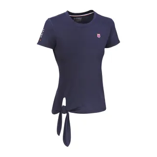 K-SWISS Active Bow Tie Tee涼感排汗T恤-女-藍 歷史價格詳細信息