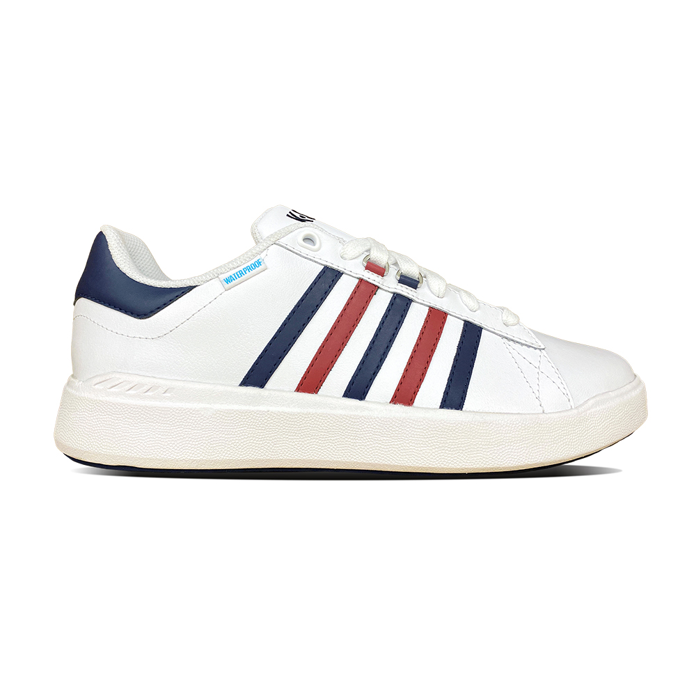 K-SWISS Pershing Court Light DS WP防水運動鞋-女-白/藍/紅 歷史價格詳細信息