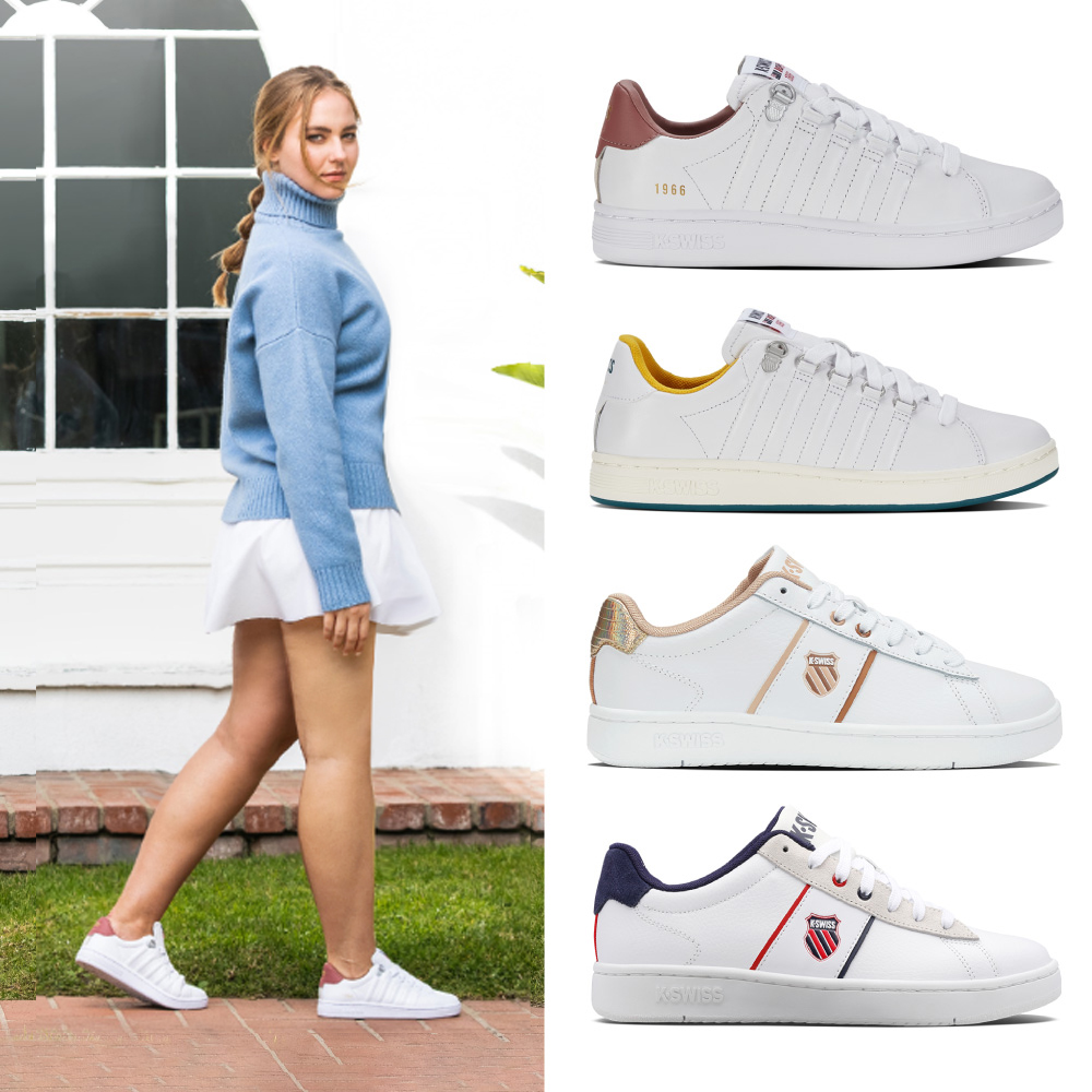 K-SWISS Court Vittora II時尚運動鞋-男-白/藍/紅 歷史價格詳細信息