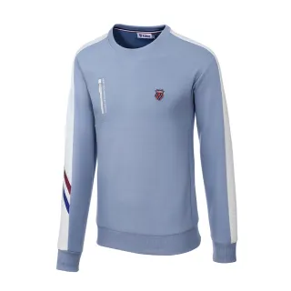 K-SWISS  Panel Sweatshirt圓領上衣-男-藍 歷史價格詳細信息