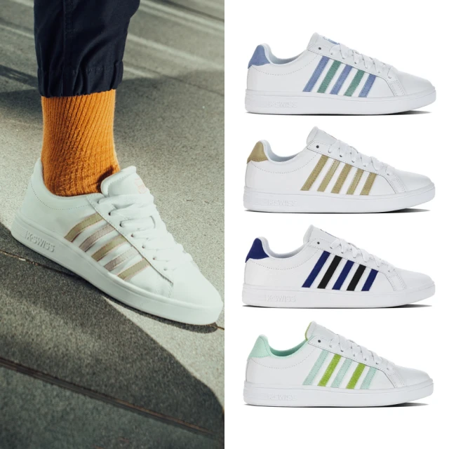 K-SWISS Court Tiebreak時尚運動鞋-男-白/藍/黑 歷史價格詳細信息