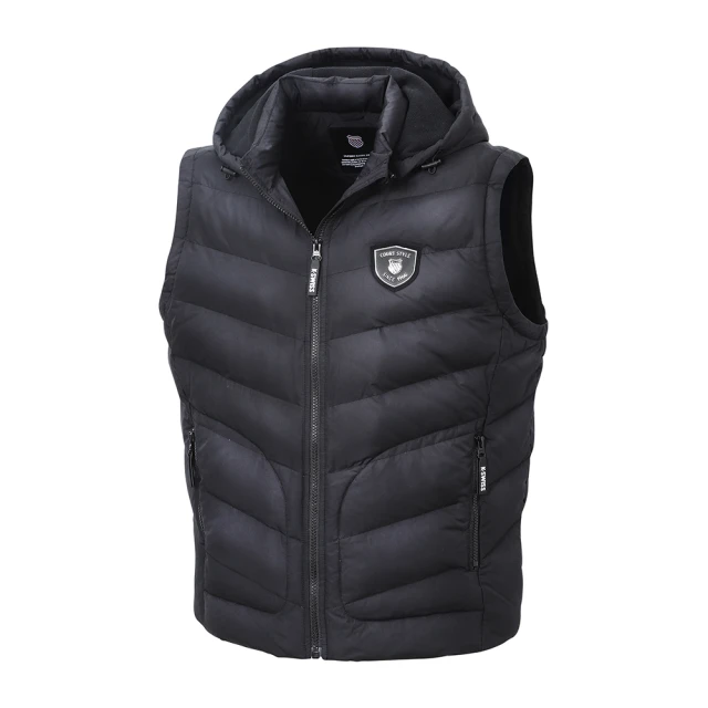 【K-SWISS】可拆式連帽羽絨背心 Down Vest-女-黑(199134-008) 歷史價格詳細信息