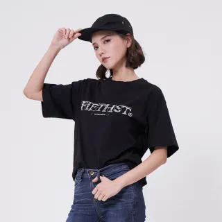 【5th STREET】中性款機械圖騰袋花T恤-寶藍色 歷史價格詳細信息