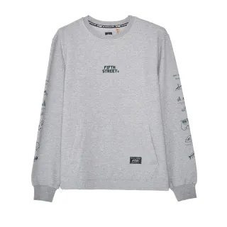 【5th STREET】男露營道具印花短袖T恤(青綠色) 歷史價格詳細信息