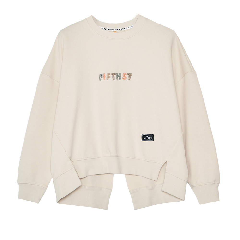 【5th STREET】女寬版側開衩短袖T恤-黑色 歷史價格詳細信息