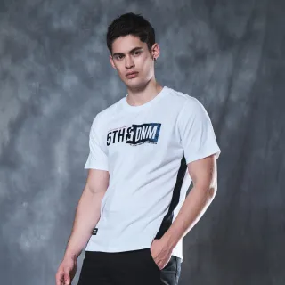 【5th STREET】男美式側貼條短袖T恤-丈青 歷史價格詳細信息