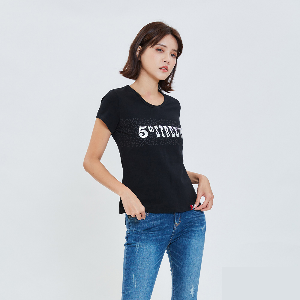 【5th STREET】女修身顯瘦休閒褲-褐色 歷史價格詳細信息