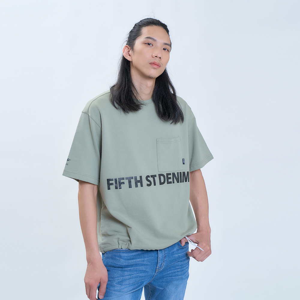 【5th STREET】男裝寬版異材質貼袋短T恤-灰卡其(山形系列) 歷史價格詳細信息