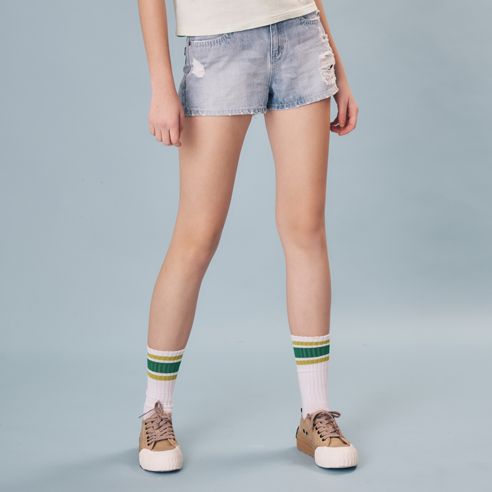 【5th STREET】男裝復古美式短褲-酵洗藍 歷史價格詳細信息