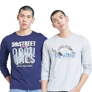 【5th STREET】男裝LOGO反白框線短袖T恤-黑色 歷史價格詳細信息