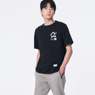 【5th STREET】男裝LOGO反白框線短袖T恤-黑色 歷史價格詳細信息