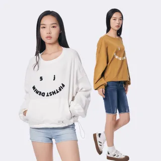 【5th STREET】女長版笑臉植絨長袖T恤-灰卡其 歷史價格詳細信息