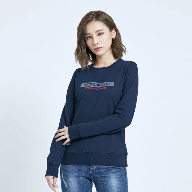 【5th STREET】女裝彩色LOGO英文印字寬版短袖T恤-杏色(山形系列) 歷史價格詳細信息