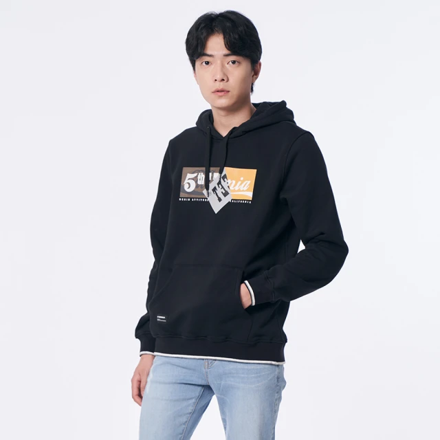 【5th STREET】男美式側貼條短袖T恤-丈青 歷史價格詳細信息