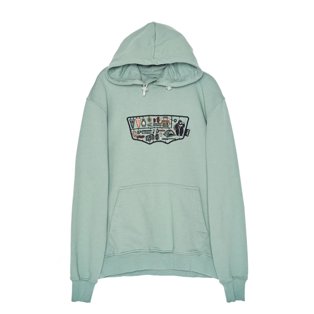 【5th STREET】男露營道具印花短袖T恤(青綠色) 歷史價格詳細信息