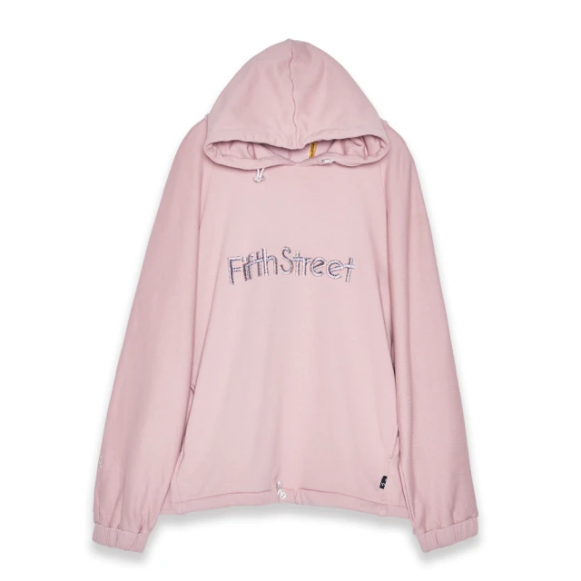 【5th STREET】女裝繡花休閒連帽外套-麻灰色 歷史價格詳細信息