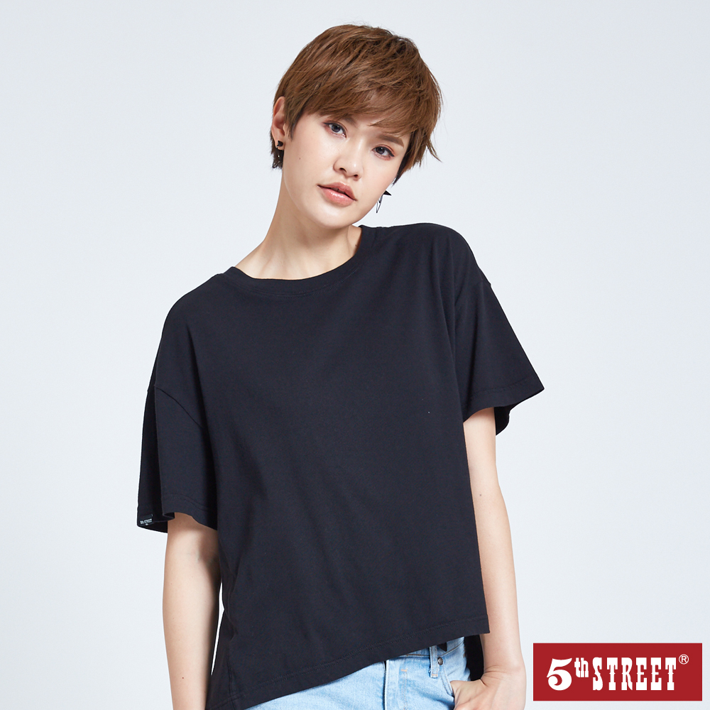 【5th STREET】女側大開口短版背心-黑色 歷史價格詳細信息